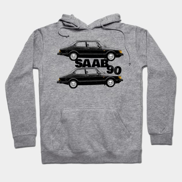 Saab 90 Retro Design Hoodie by DankFutura